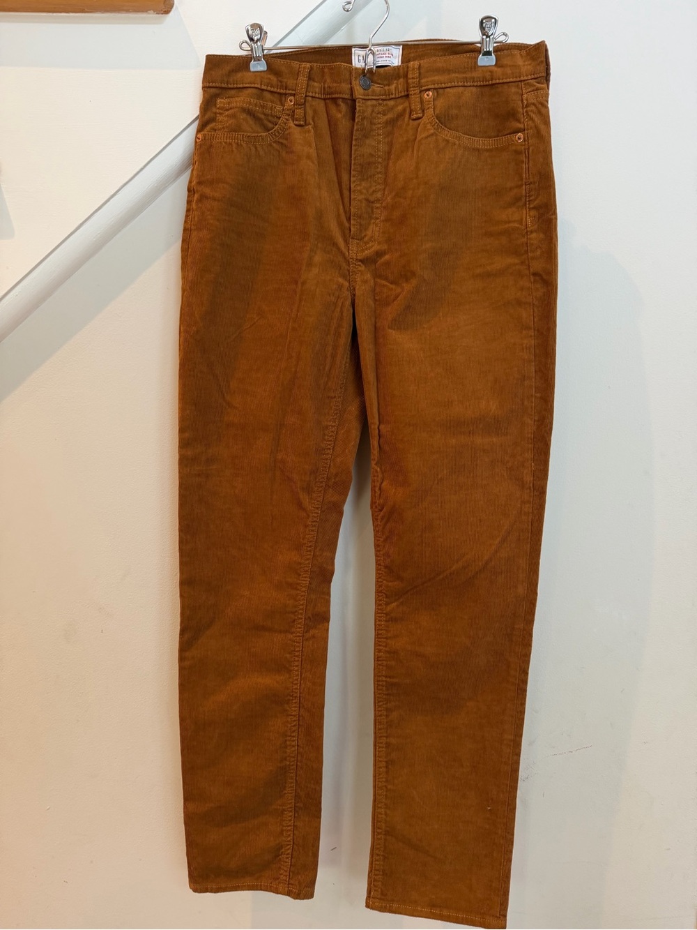 GAP Women’s Corduroy Vintage Slim High Rise Warm Rust/light brown NWT